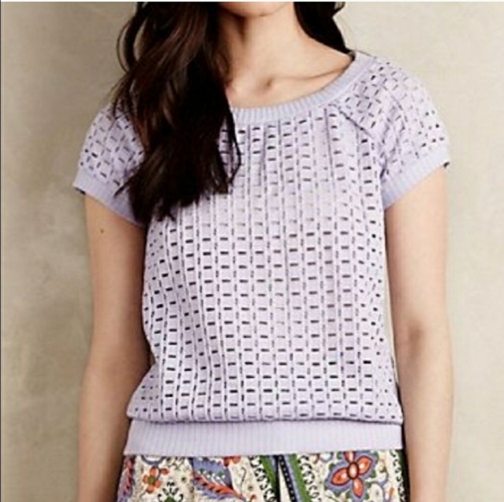 • Anthropologie Weston • Lilac Weave Top